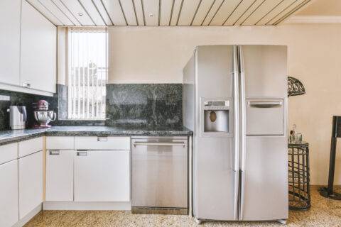 Interior of a kitchen in modern apartment